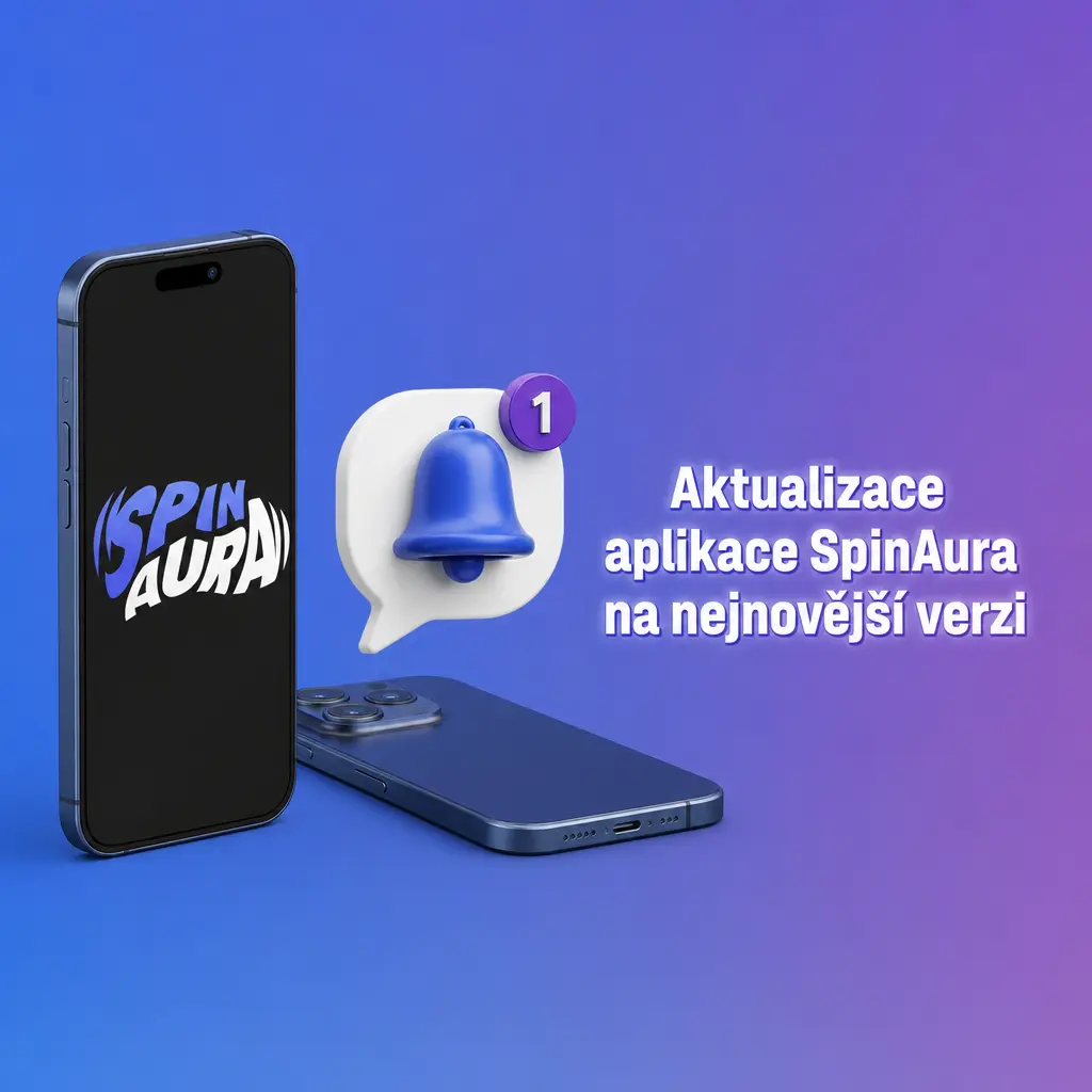 Aktualizace aplikace SpinAura probíhá automaticky na pozadí při spuštění webové platformy