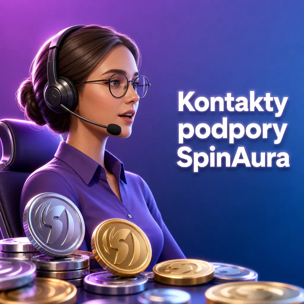 Kontaktní možnosti podpory SpinAura: live chat, e-mail a centrum nápovědy dostupné nepřetržitě 24/7
