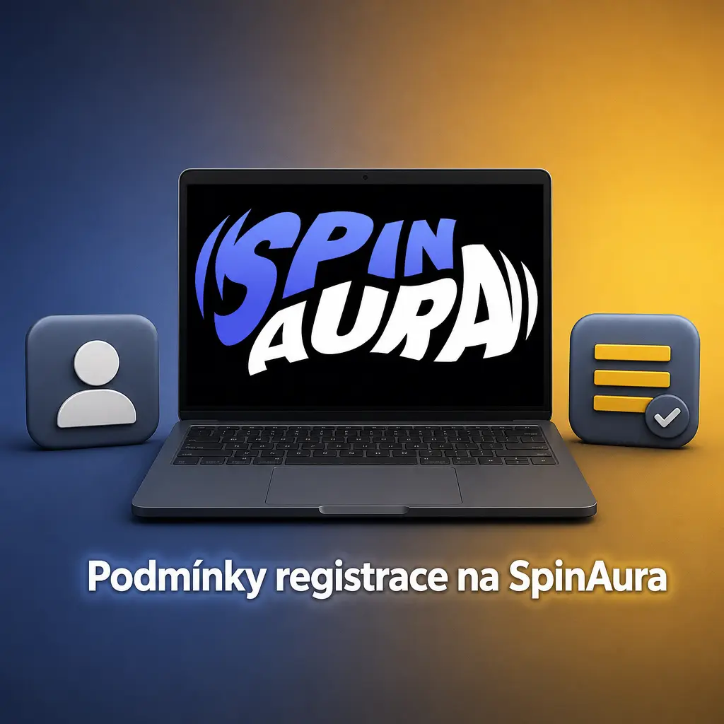 Podmínky registrace na SpinAura: věk 18+, trvalý pobyt v ČR, platný doklad totožnosti a jeden účet na osobu