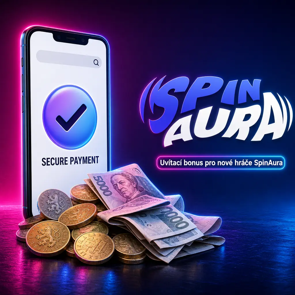 Uvítací bonus SpinAura: 100 % až 15 000 EUR a 350 free spinů pro nové hráče po vkladu s kódem AURA.