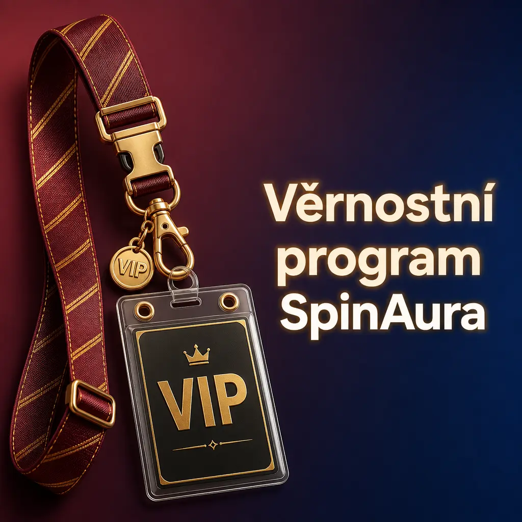 Věrnostní program SpinAura s úrovněmi Bronze až VIP, body za sázky, cashbackem a exkluzivními výhodami pro hráče.